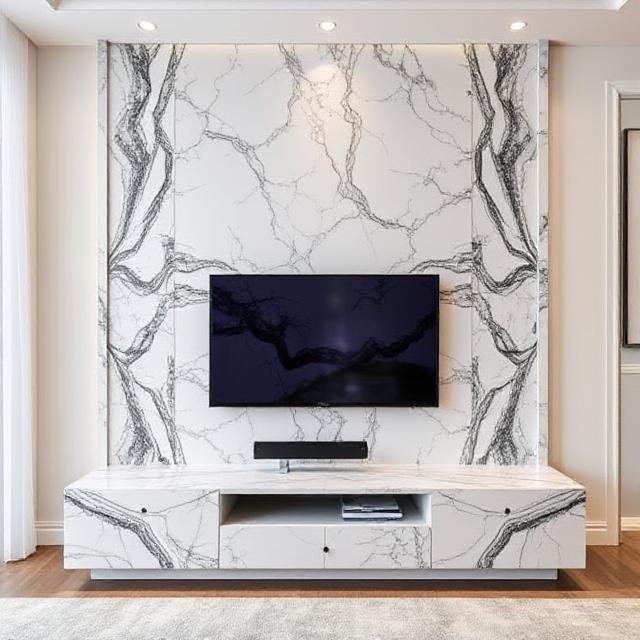 Marble TV Unit Wall Designs