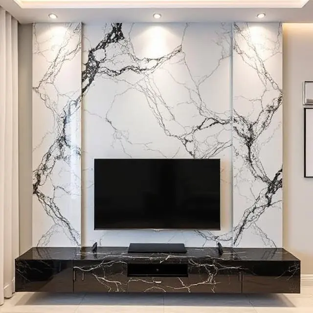 Marble TV Unit Wall Designs