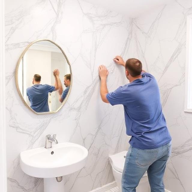 Installing Marble on Bathroom Walls