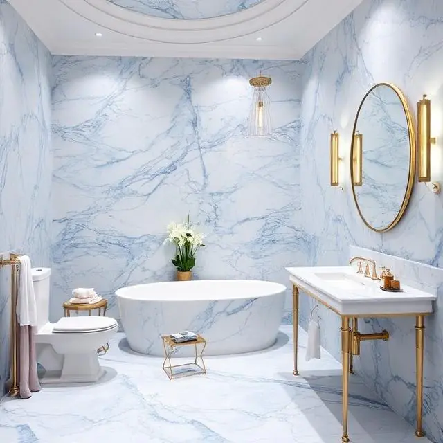 Blue Marble Bathroom