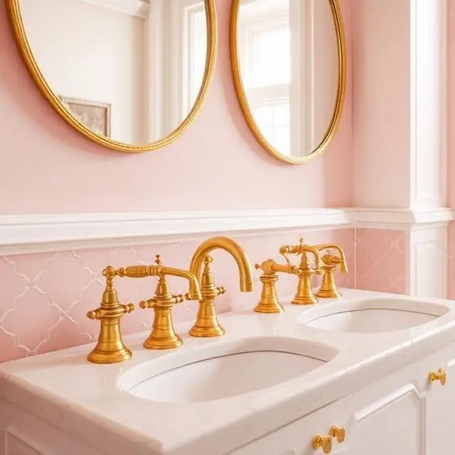 Pink Marble Bathroom