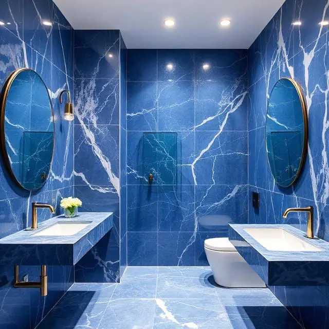 Blue Marble Bathroom