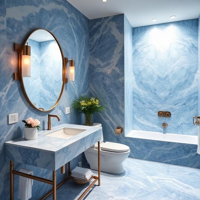 Blue Marble Bathroom