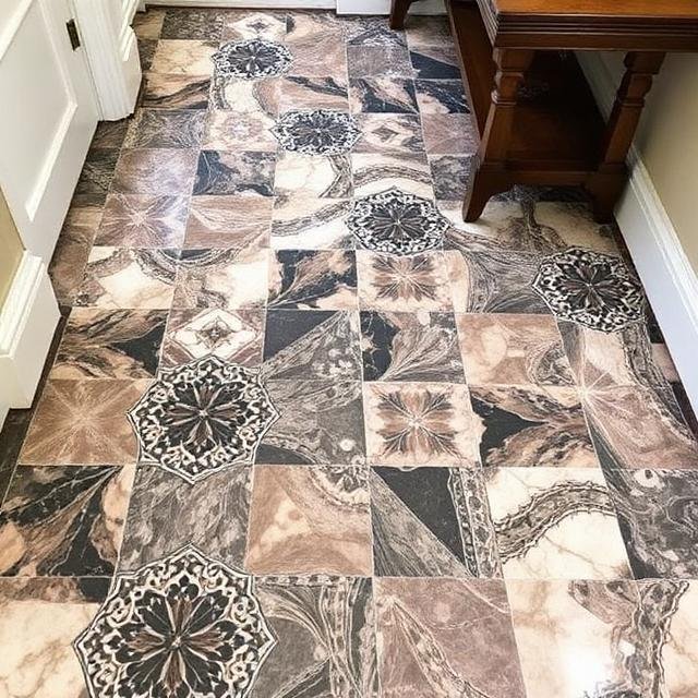 Small Marble Inlay Flooring Designs