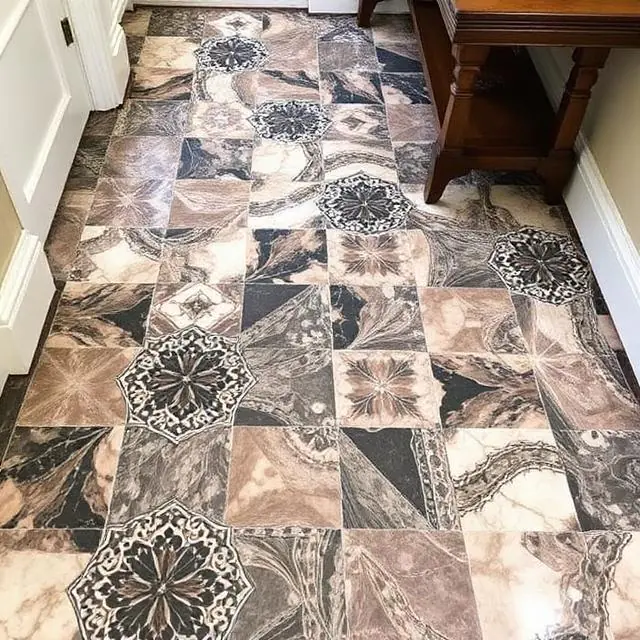 Small Marble Inlay Flooring Designs
