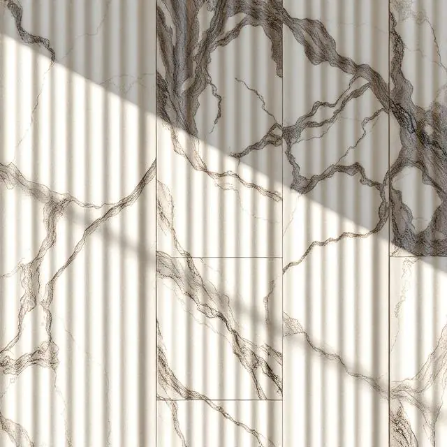 Fluted Marble Wall Panels