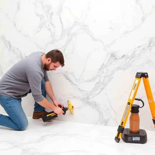 Marble Over Marble Installation