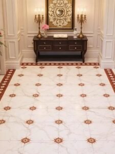 Small Marble Inlay Flooring Designs