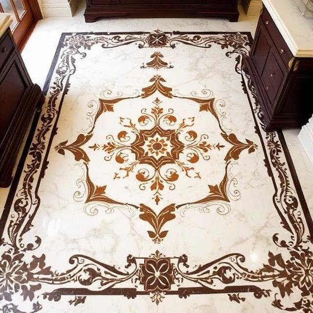 Marble Inlay Flooring