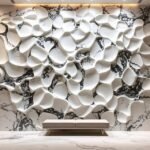 3D CNC-Carved Marble Walls