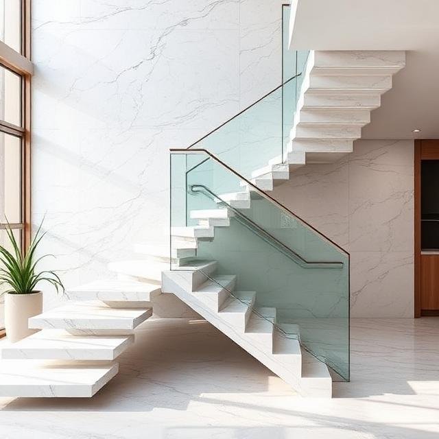 Floating Marble Staircases