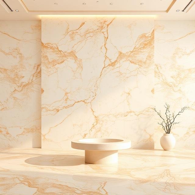 Warm Earth-Toned Italian Marble